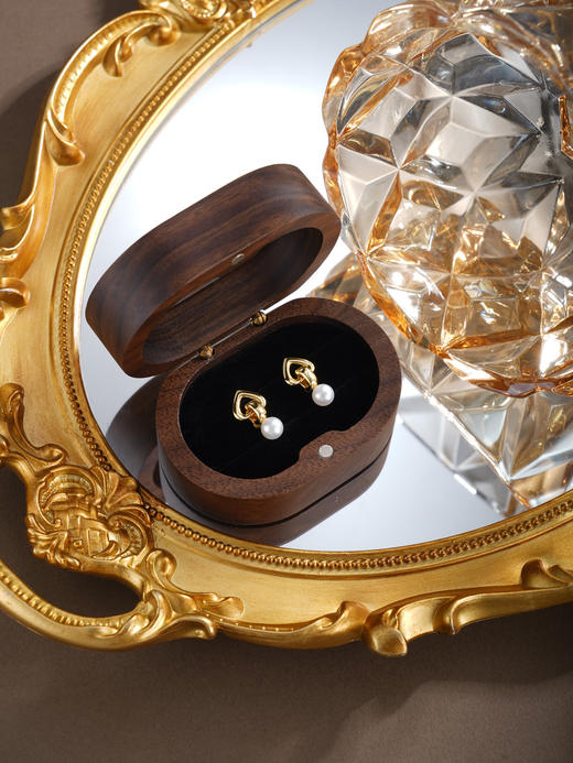 子佩集【怦然珍爱】银S925珍珠惜王妃耳钉【QJED015】双色爱心可打开2602 商品图8