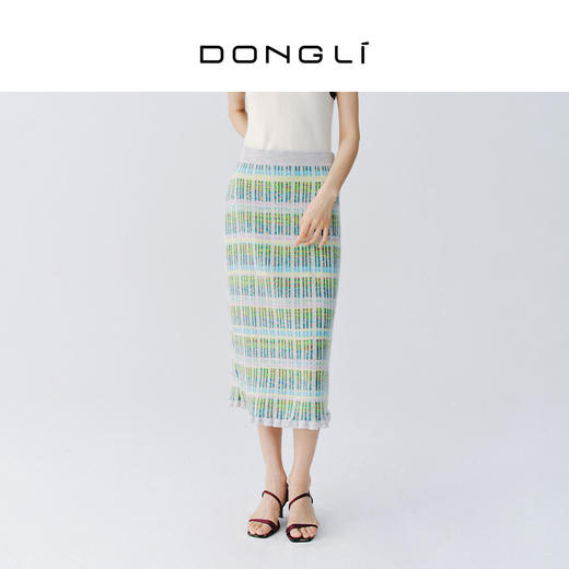 东黎 • 万物复苏 白桦林 山羊绒女士春夏时尚半裙 6227 商品图2