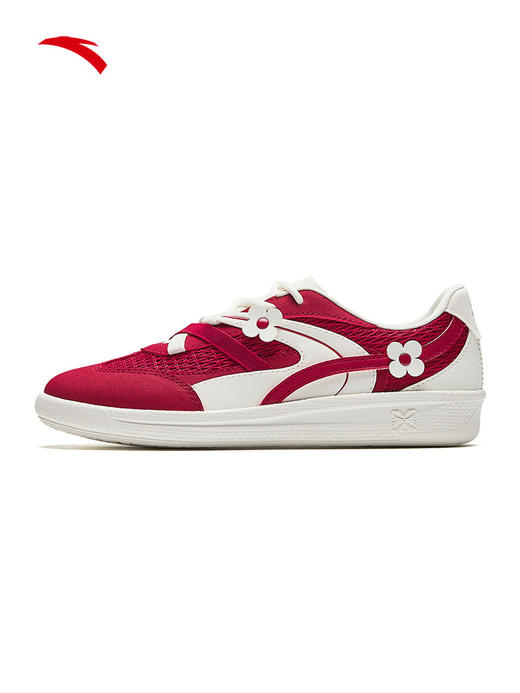 安踏小白花丨经典薄底德训鞋女透气舒适平底板鞋运动鞋122628036 商品图3