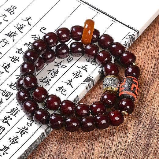 【寓意极好的菩提根手串 四季破晓双圈手串】显白百搭 叠戴层次感 印尼进口菩提根 手工精磨 高油高密 精修孔道 赠收纳袋 商品图12