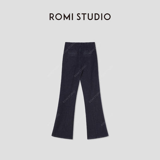 ROMI STUDIO“都市休闲”100%长绒棉绳染微喇修身牛仔裤 RWBWX41505 商品图1