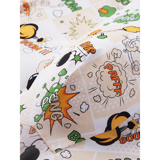 GXG男士内裤 【3条装】莫代尔棉质卡通涂鸦印花内裤男短裤 25年春夏热卖 商品图4