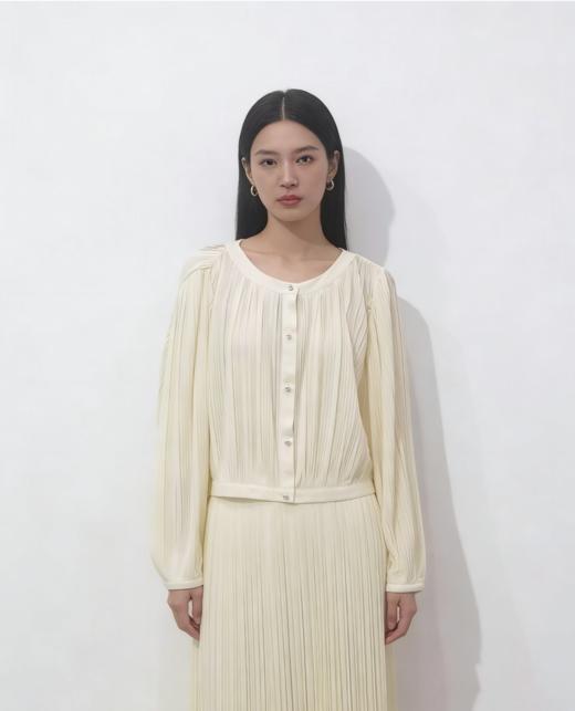 G2000女装SS26商场新款【BLACK】压褶长袖衬衫61941000 商品图0
