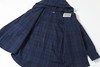 F0304124早秋新品藏青格纹法兰绒男女日常通勤穿搭连帽衬衫外套 商品缩略图11