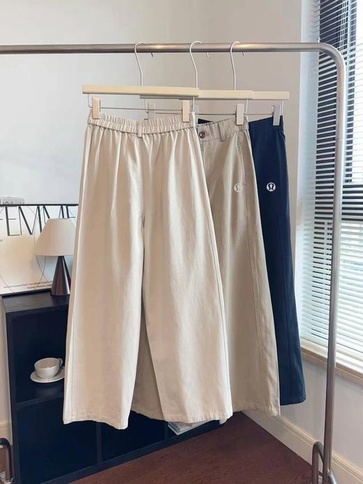 F030445春夏季新款天丝棉挺括垂坠感高腰阔腿设计休闲裤 商品图1