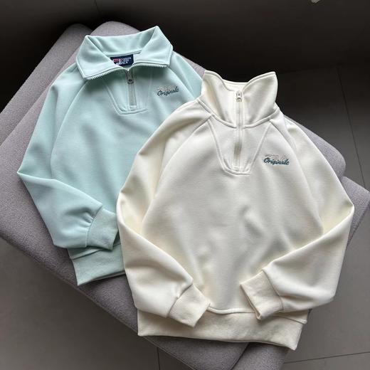 F030436春季半拉链正肩卫衣+直筒裤套装可立领可翻领清爽舒适儿童套装 商品图9