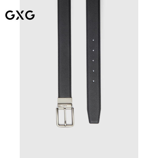 GXG通勤皮带简约针扣男士腰带商务休闲黑色裤带皮带热卖 商品图1