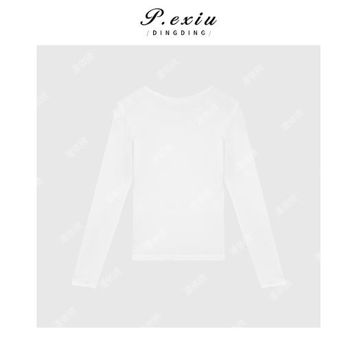03-2潘依绣丁丁宠粉韩系简约圆领打底长袖Q76410 商品图1