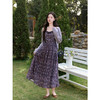 鹿向南「风语丁香」紫色吊带连衣裙夏季新款时尚高腰修身长裙女 商品缩略图1