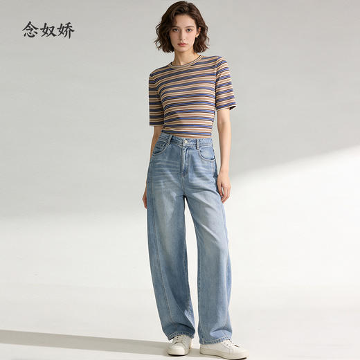 【商场同款】CNK6364 “ 复古条纹毛衫 ” 点亮搭配 职场好物短袖T恤 商品图4