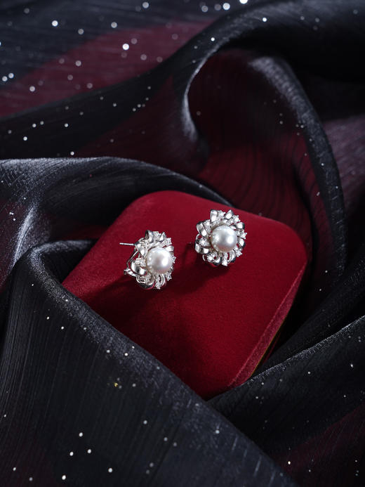 子佩集【向阳花开】银S925珍珠惜王妃耳钉【QJED013】太阳花2602 商品图6