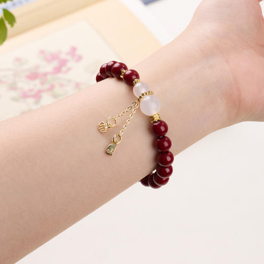 【吉葫·紫金砂手串】紫金砂红玛瑙手链串珠女高级感文玩佛珠朱砂手饰手串 商品图4