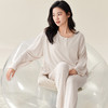 【轻梵 长袖新款莫代尔带胸垫家居服】带胸垫防凸点长袖家居服套装 宽松慵懒亲肤 无感bra 商品缩略图6