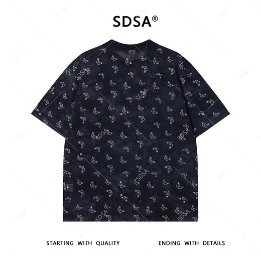 夏季高级感新款男士韩系洒金满印蝴蝶印花短袖T恤休闲圆领上衣 商品图3