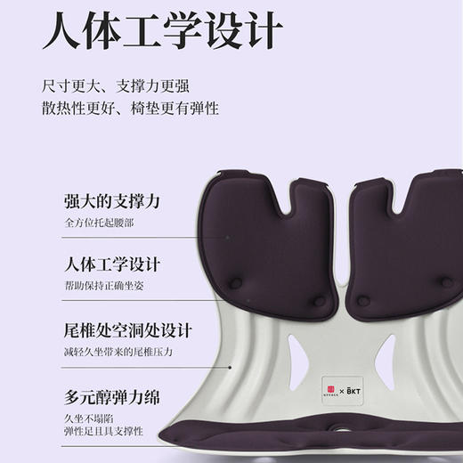 BKT 人体工学护腰坐姿椅 加大版 摩卡黑 故宫宫廷联名款 商品图4