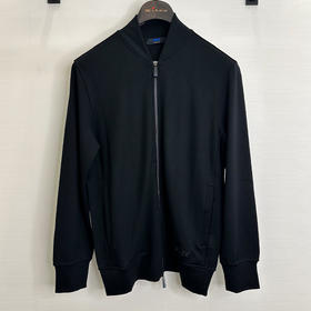 KITON 男士字母徽贴片长袖外套 黑色 UMM069004009