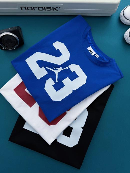 F030439透气不闷汗凉感棉感运动风飞人印花圆领短袖儿童T恤 商品图3