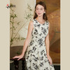 司歌水墨花无袖背心收腰连衣裙A911278X 商品缩略图1