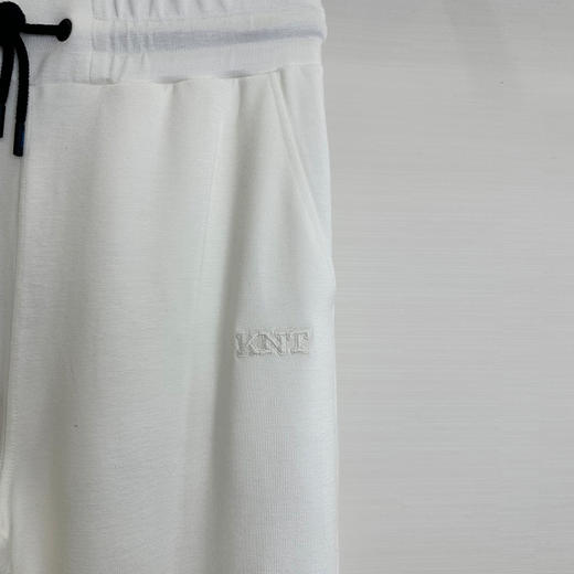 KITON 男士字母徽刺绣休闲裤 白色 UMM069203000 商品图2