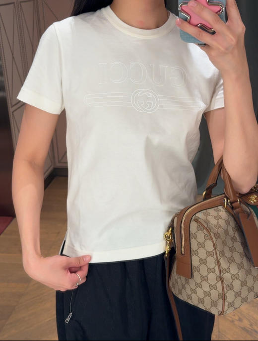 古驰26Ss春夏压纹短袖T恤 商品图2