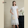 司歌蕾丝连衣裙白裙仙气收腰短袖夏A911261X 商品缩略图4
