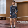 录士LUSHISI风日运动短裙A字抽绳拼接防走光羽毛球裙内置打底裙子 商品缩略图1