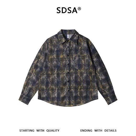 26CS40SDSA男士秋冬新款痞帅男装潮牌扎染植物花卉设计翻领长袖衬衫百搭 商品图1