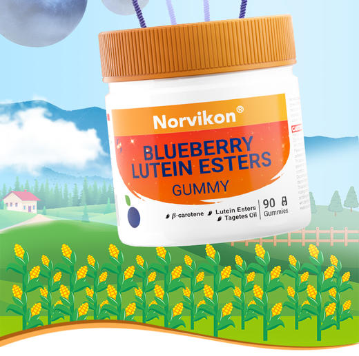 【只要用眼就需要的叶黄素软糖】美国 诺维肯Norvikon 叶黄素软糖 90粒/盒 商品图4
