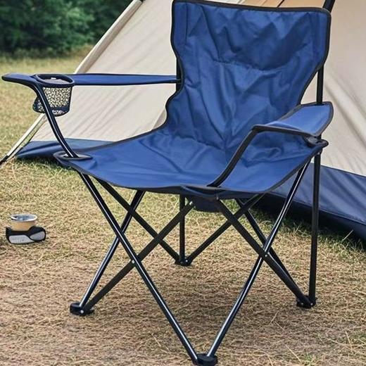 [经典便携！一步收纳】黑色露营 野餐钓鱼折叠椅 户外便携牛津布 休闲沙滩椅 户外折叠椅子 商品图1