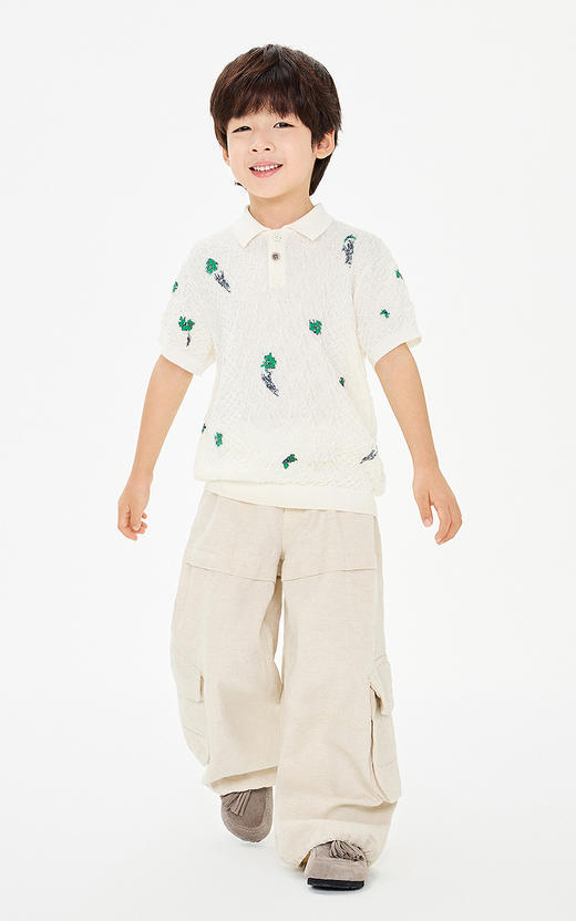 jnby   26年春款  短袖套头针织衫  1Q3311430 商品图0