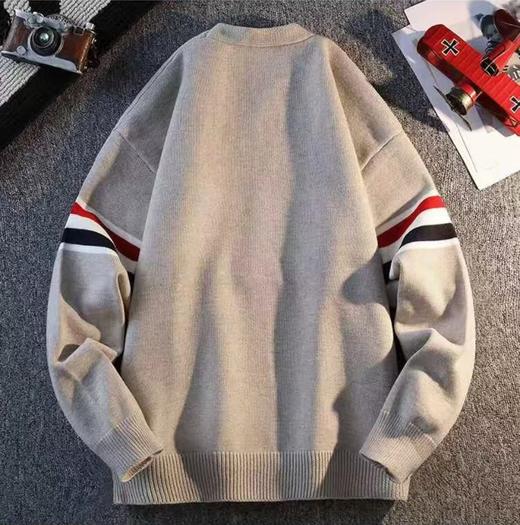 F030403春季撞色小狗狗提花纽扣装饰落肩袖透气舒适针织开衫毛衣 商品图3