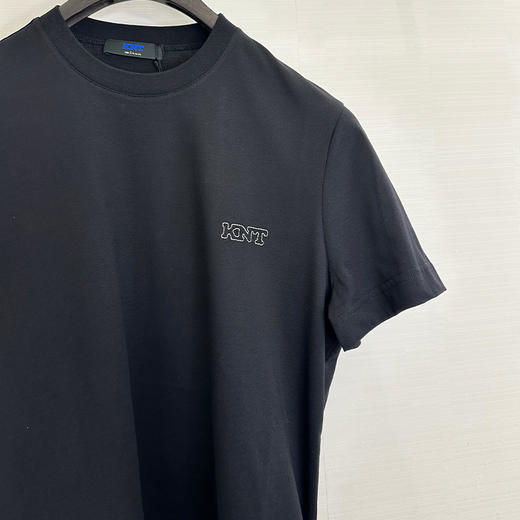 KITON 男士字母徽标刺绣圆领短袖T恤 黑色 UMM06880400A 商品图2