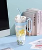 F030475巨无霸吸管高颜值奶芙蓝大容量茶水分离杯吸管水杯 商品缩略图4