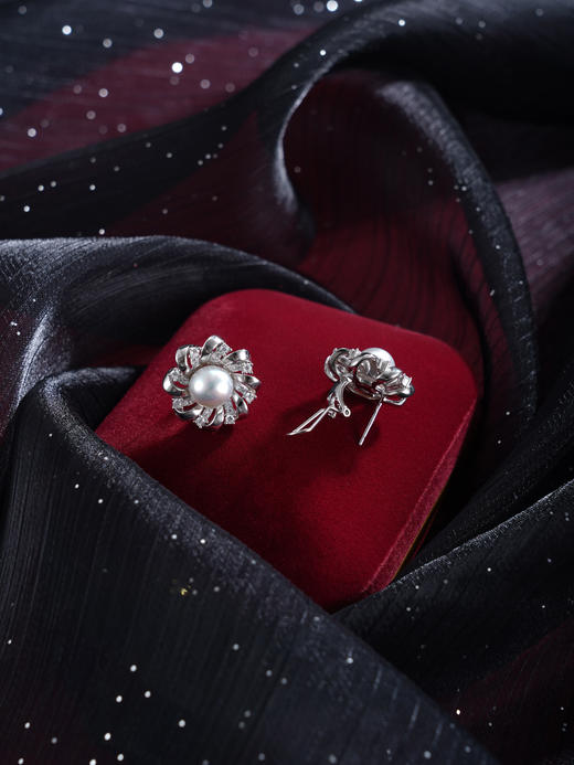 子佩集【向阳花开】银S925珍珠惜王妃耳钉【QJED013】太阳花2602 商品图4