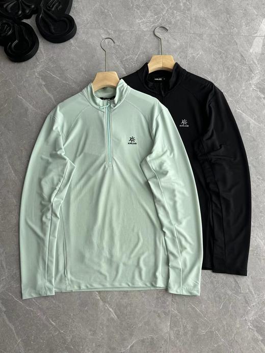 F030485春款半开功能长袖T恤速干透气吸湿排汗轻量打底衫 商品图0