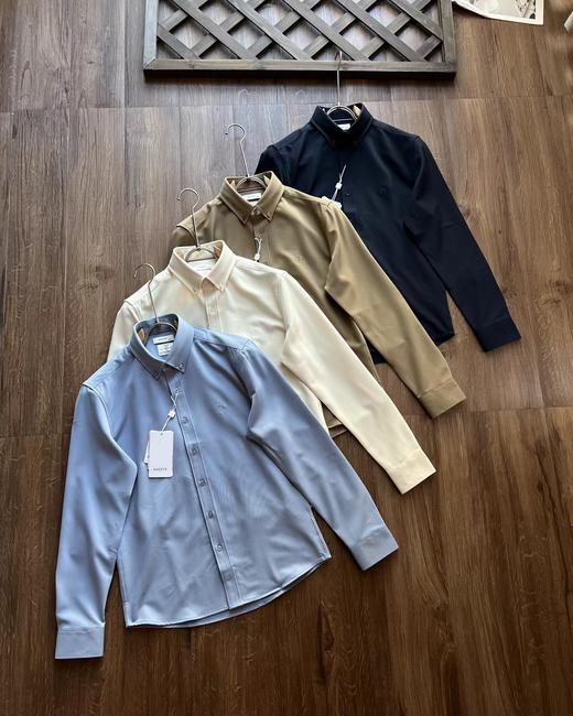 F0304103男士羊毛混纺衬衫春秋冬三季休闲日常百搭亲肤舒适上衣 商品图0