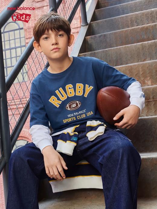 二店y 【2605】潮酷美式假两件 NB长袖T恤 商品图6