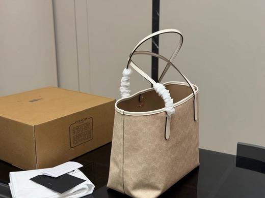 F030408新款吸扣老花单肩手提单面city托特包logo购物袋tote包 商品图1