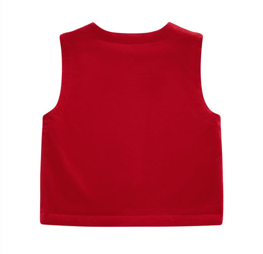 拉比童衣i5-4喜庆全开马夹红色LYAB102308 商品图1