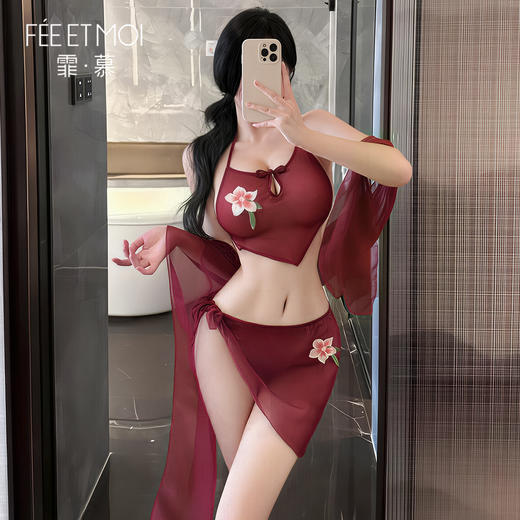 霏慕×谜姬 清韵幽莲古风绑带肚兜套装6724 商品图3