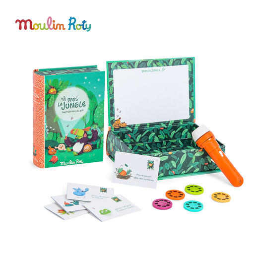 Moulin Roty 法式绘本影院：32个原创故事典藏盒 投影手电筒 适合4岁以上 亲子互动 激发想象力 提升语言组织能力 法国品牌-711114 商品图6