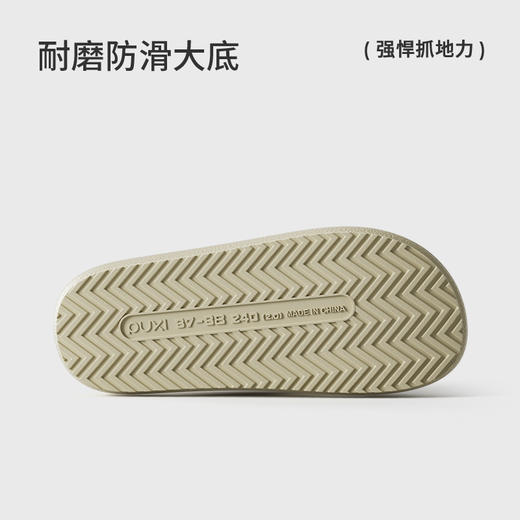 朴西悦木居家凉拖夏季厚底耐磨防滑简约交叉带时尚潮流外穿一脚蹬 商品图4