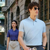 亚麻蚕丝珠地棉男女同款短袖翻领polo衫  XYD-5401 商品缩略图4