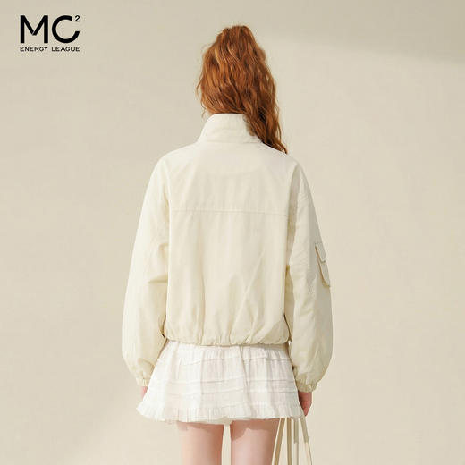 女装立领袖子立体袋下摆收褶短款外套-56018J5212010 商品图3