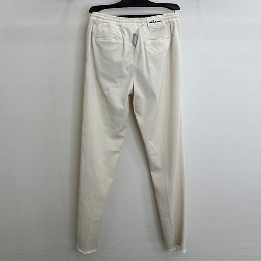 KITON 男士字母徽标刺绣休闲裤 米白色 UP1LACK0103H09000 商品图1