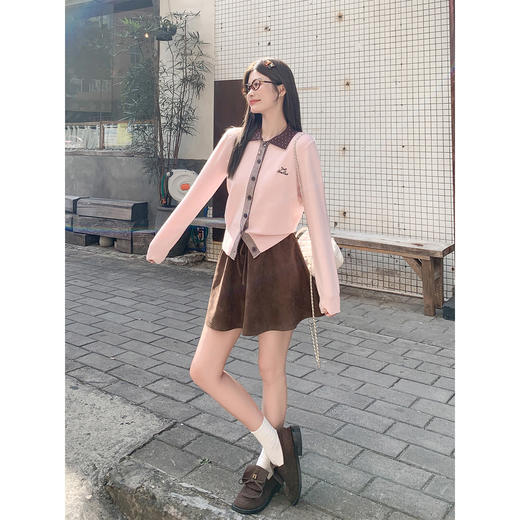 <曾小咸推荐>3.8现货秒杀 ！微信超特价！韩系翻领撞色边针织衫 日常189.99 立减100 秒杀89.99！！ 商品图2