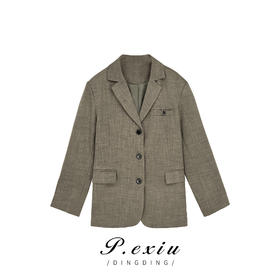 03-2潘依绣丁丁宠粉PanYiXiu/潘依绣秋冬新款廓形宽松气质休闲百搭长袖西装 K5512