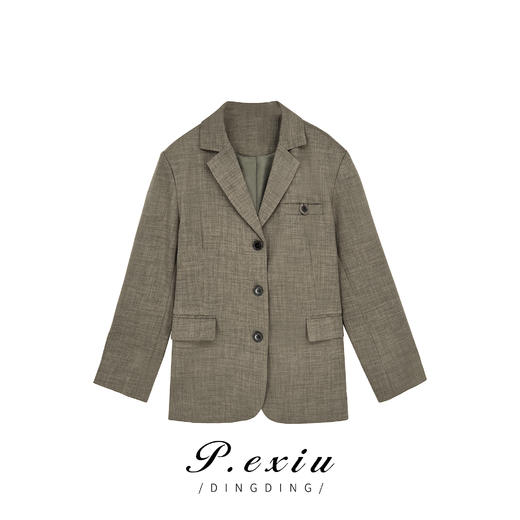 03-2潘依绣丁丁宠粉PanYiXiu/潘依绣秋冬新款廓形宽松气质休闲百搭长袖西装 K5512 商品图0