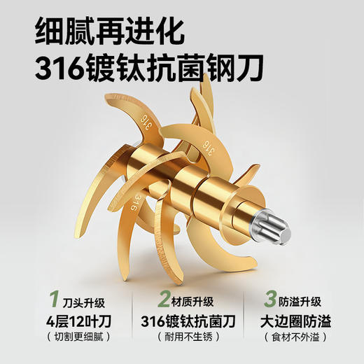 2026小贝熊 五档镀钛刀片全钢辅食机 商品图3