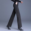 大码中年妈妈毛呢裤子2025新款秋冬加绒保暖直筒阔腿裤女外穿洋气 商品缩略图3